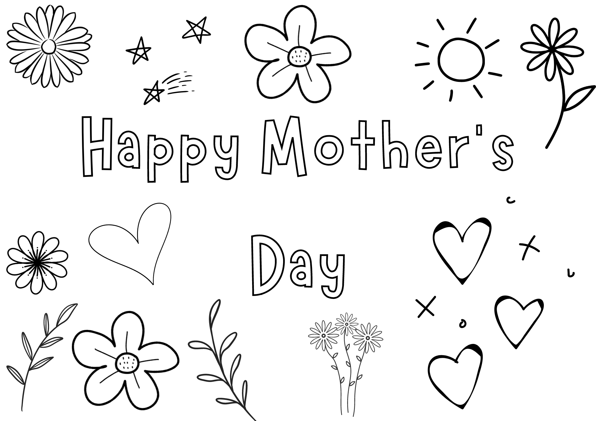 Mash > Mother's Day > Happy Mother's Day Colouring